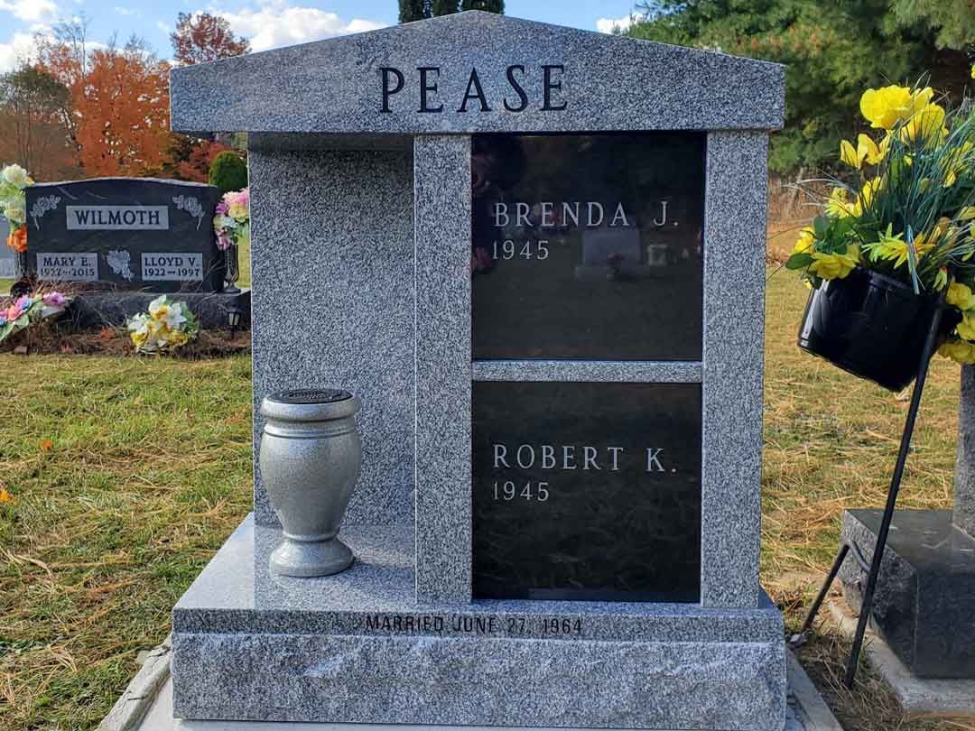 Pease Monument — Adrian, MI — Adrian Monuments