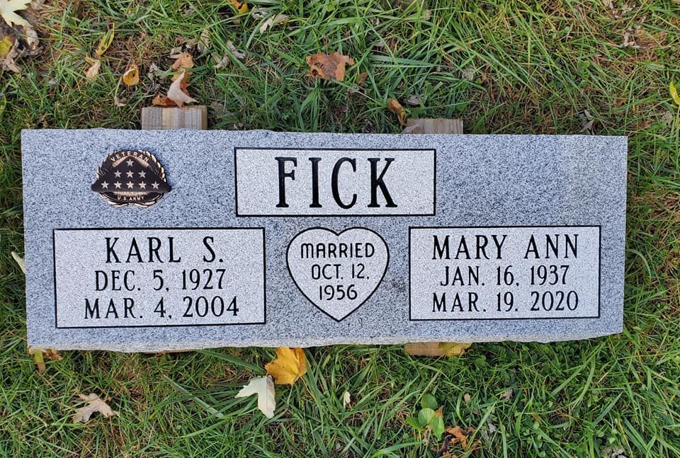 Fick Monument — Adrian, MI — Adrian Monuments