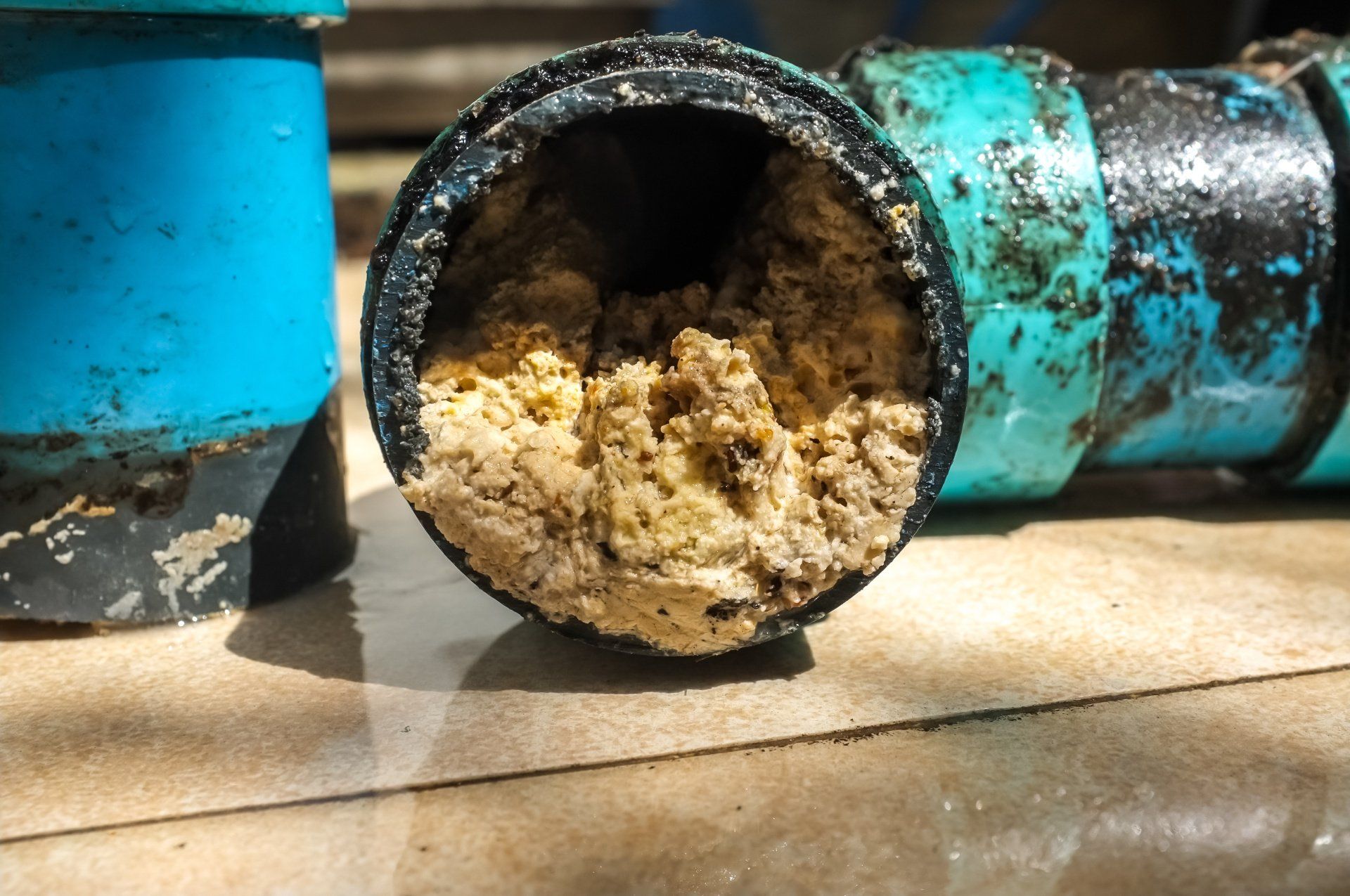 drain clogged with FOGs