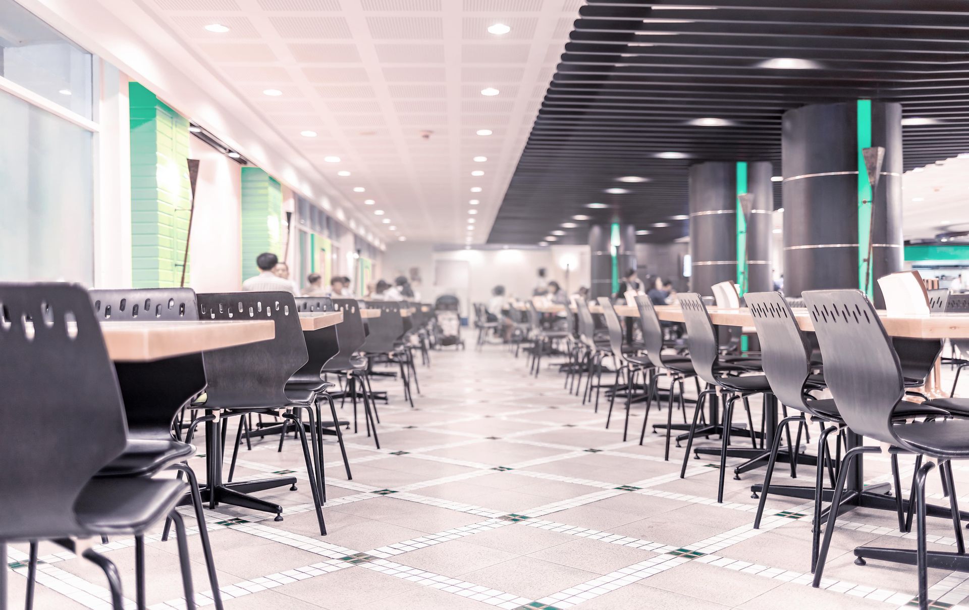 grease trap in cafeteria