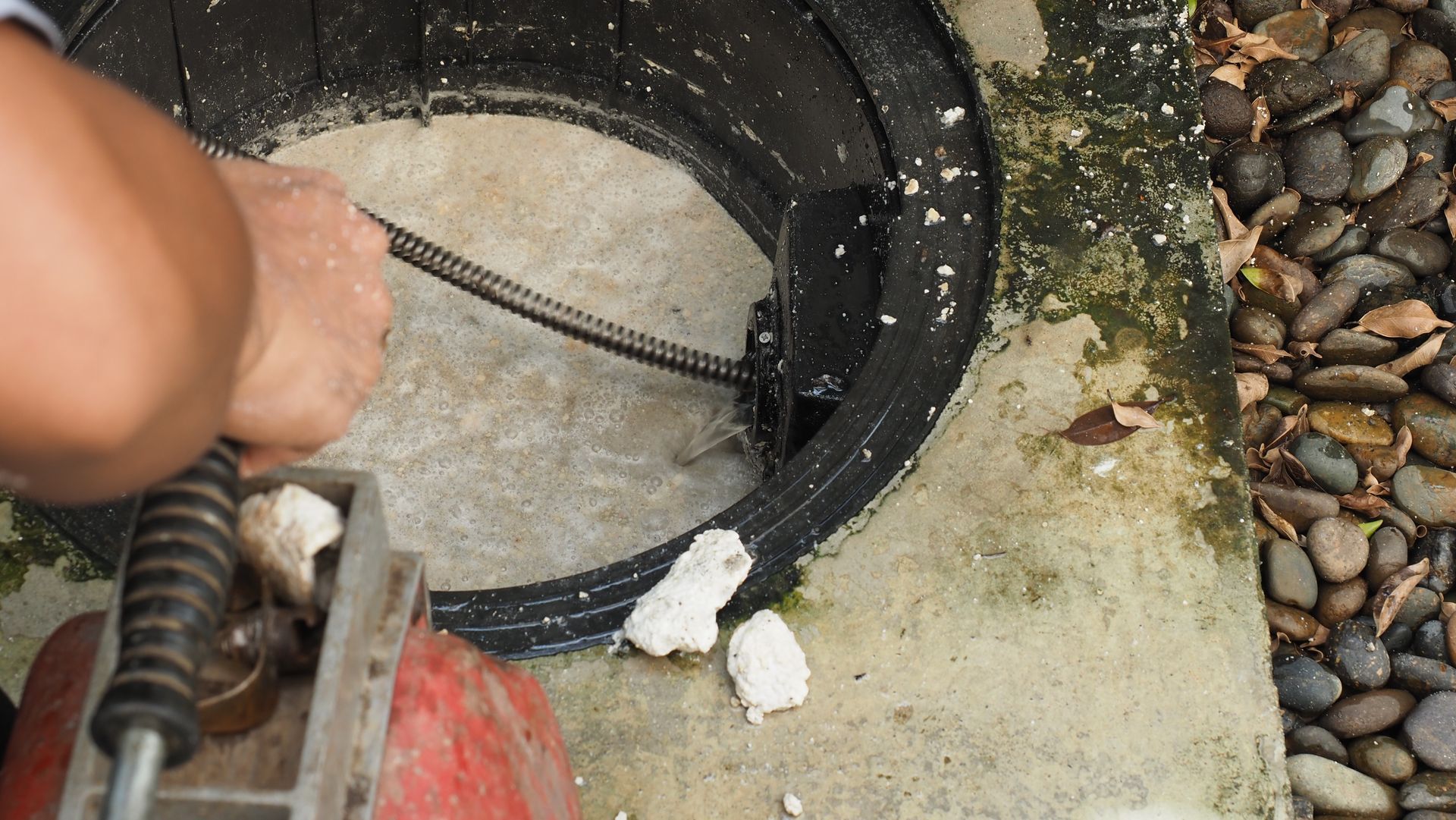 snaking commercial grease trap