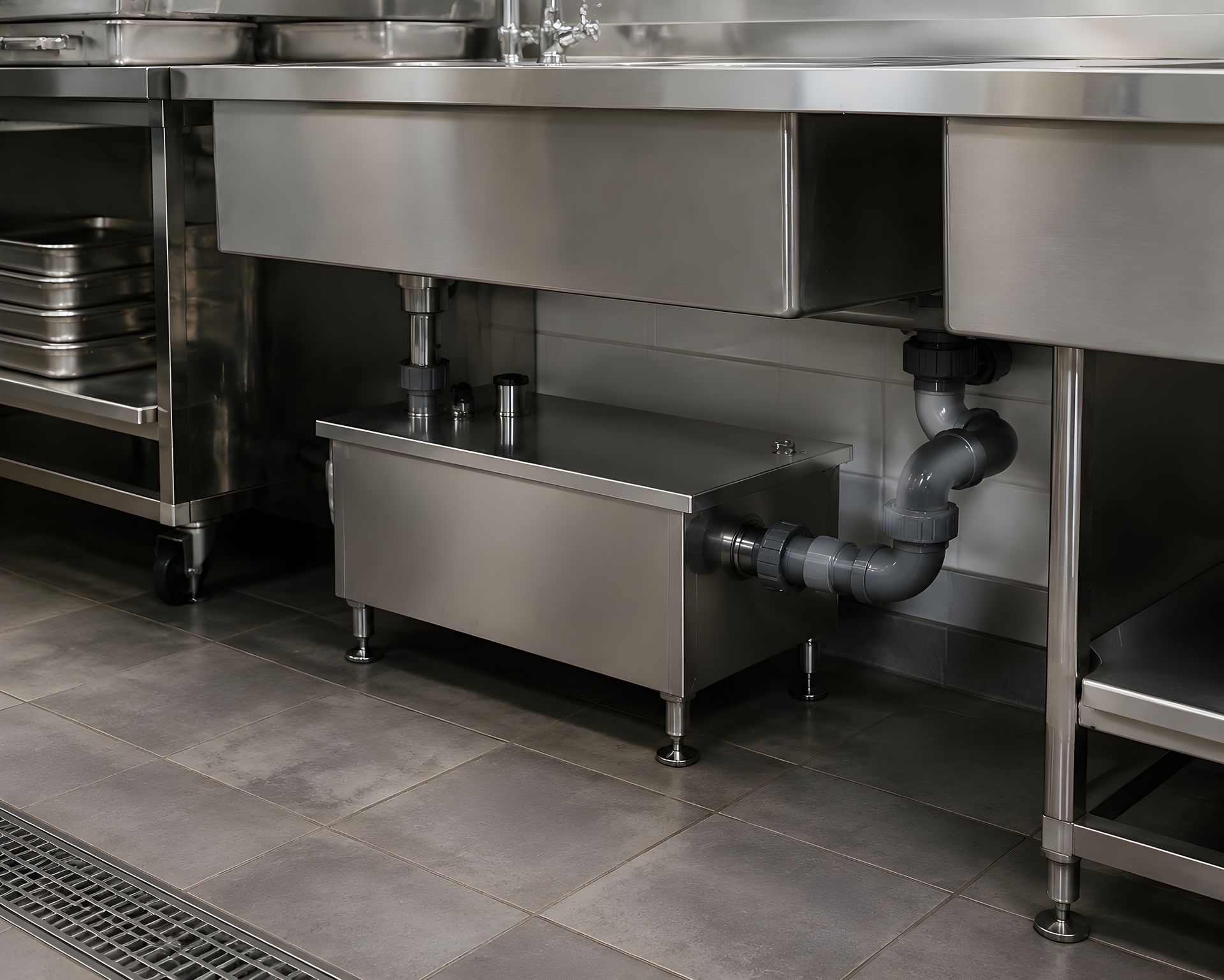 under the sink grease trap