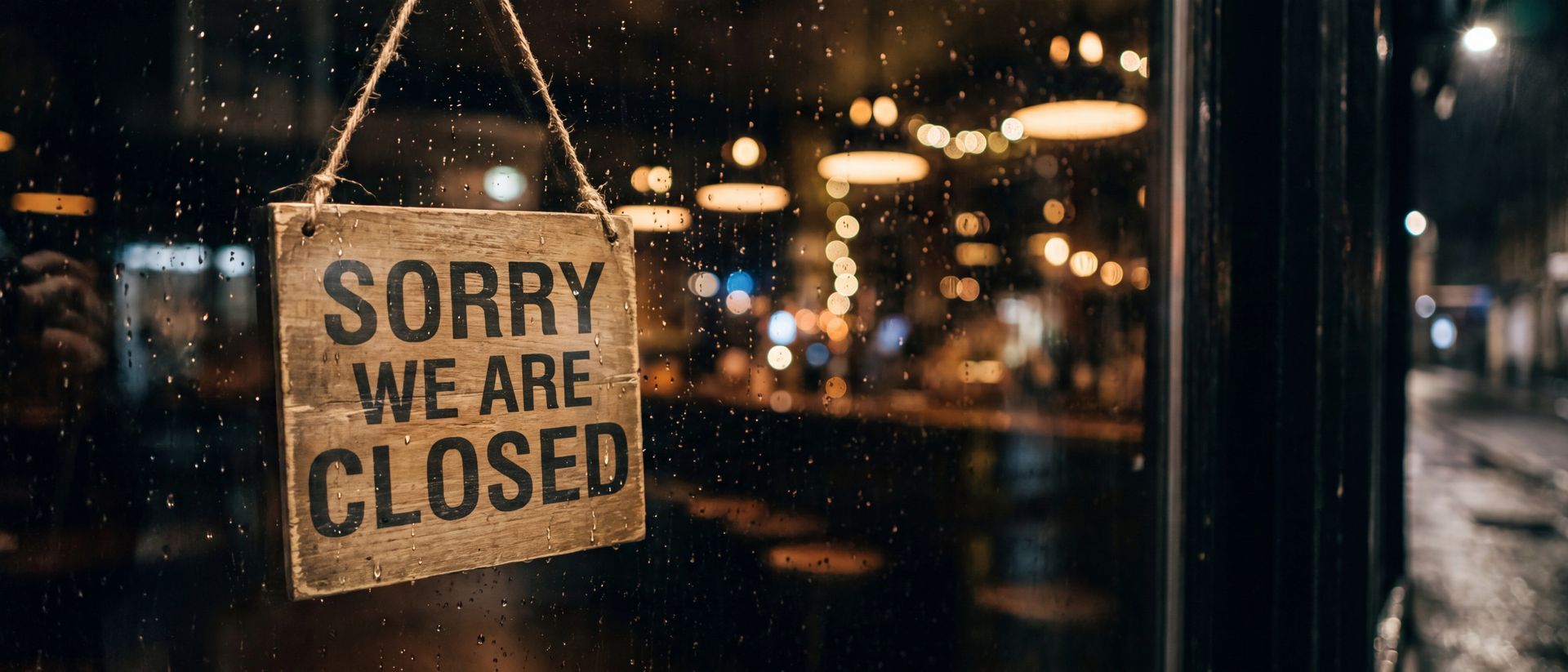 restaurant closed sign