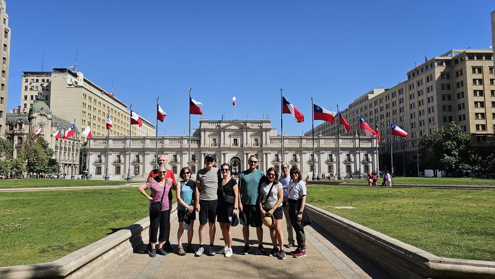 La Moneda Palace in Santiago de Chile, historic government building seen during a private walking tour