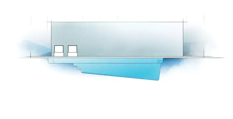 The Apex pool profile drawing