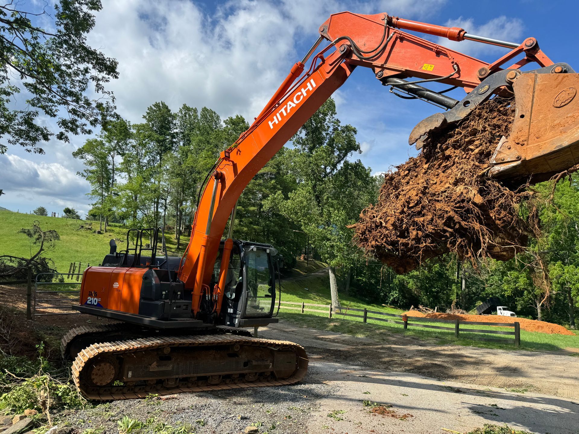lot and land clearing contractor Asheville NC Woodfin Weaverville Mars Hill Marshall NC