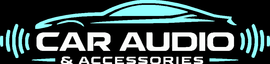Logo of a car silhouette in teal above the words 