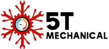 A logo for 5T Mechanical with a snowflake and wrenches.