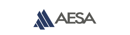 El logotipo de aesa se muestra sobre un fondo blanco.