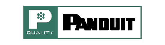 Un logotipo de calidad Panduit sobre un fondo blanco