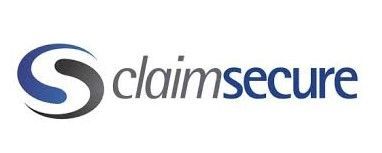 ClaimSecure logo with blue stylized “S” and dark gray text on a white background
