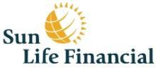 Sun Life Financial logo with yellow sun icon and blue text