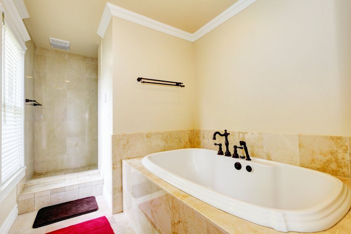a modern designed bath tub