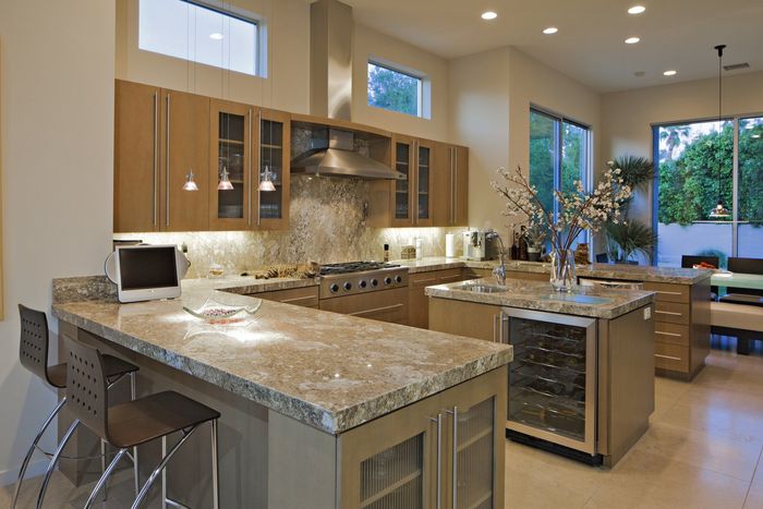 a modern kitchen countertop