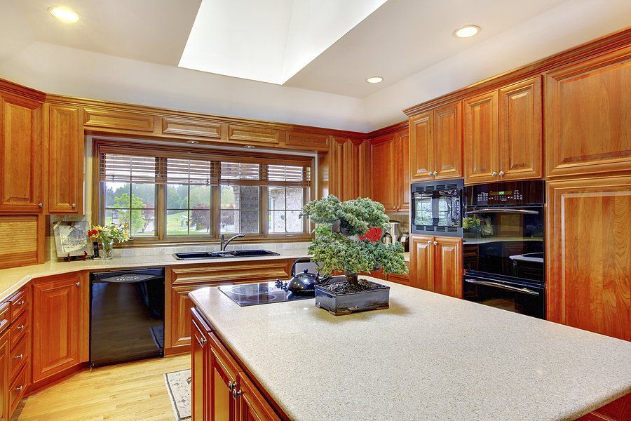 a modern kitchen countertop
