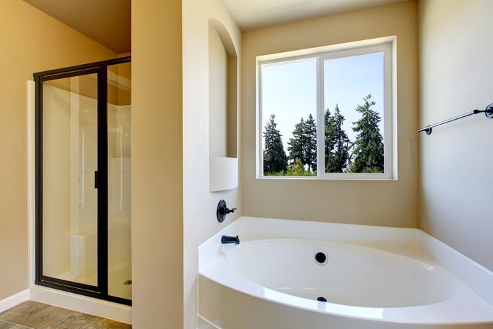 a house with a shower
