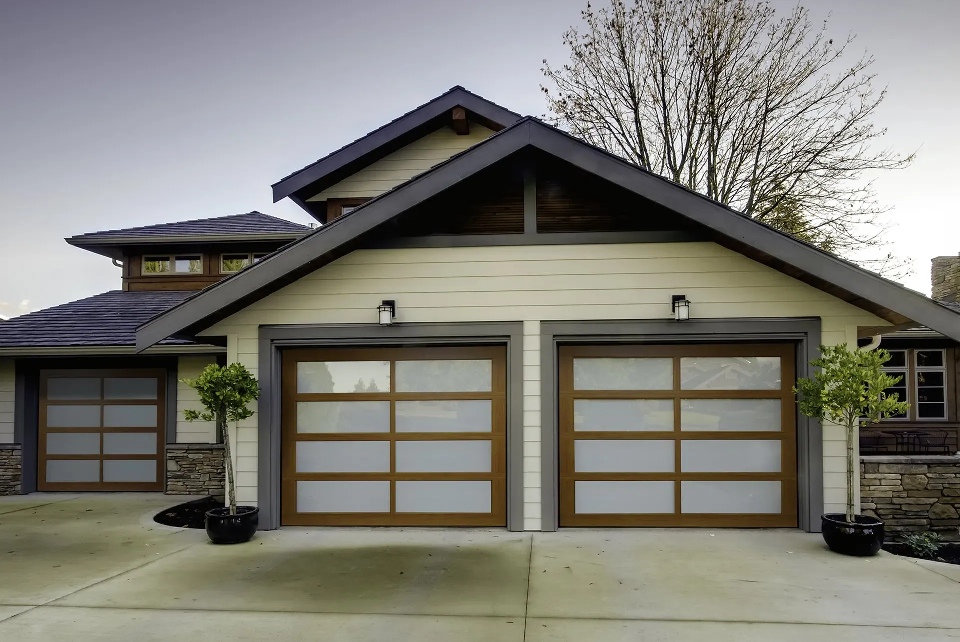 Full VIew Garage Door Colony Maple