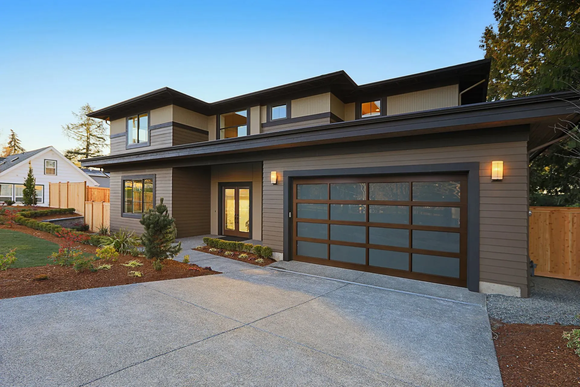 Full VIew Garage Door National Cherry
