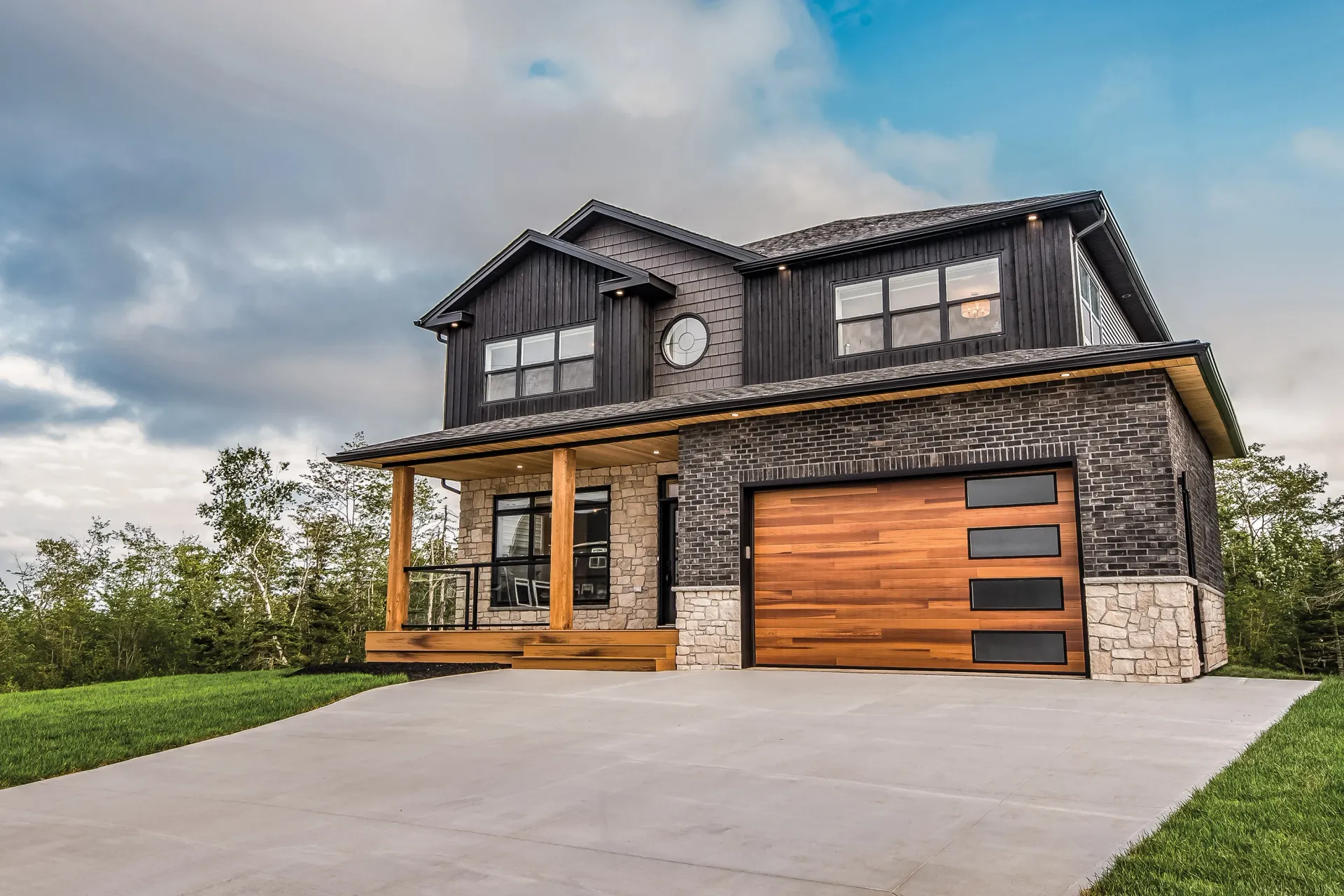 Contemporary Wood Garage Doors Homes