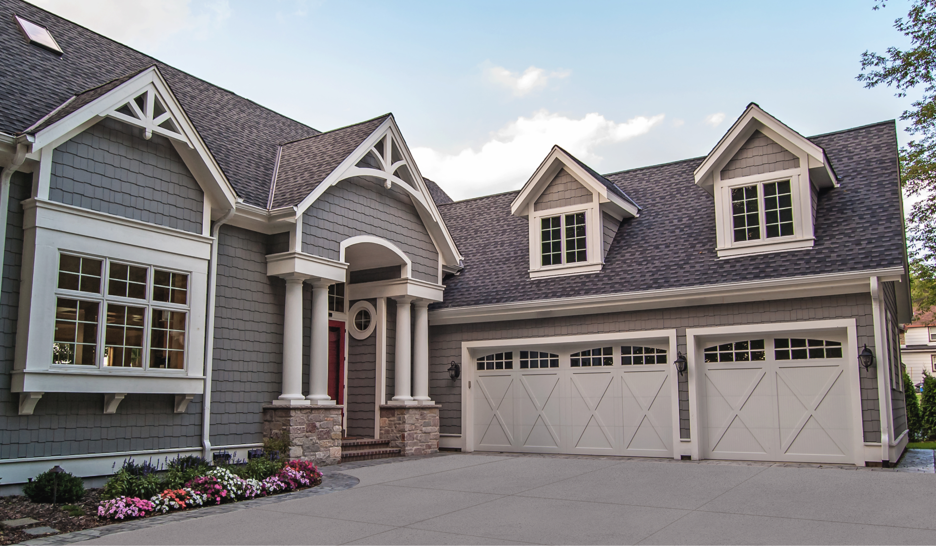 Carriage Doors House Cross Bars Windows Classic