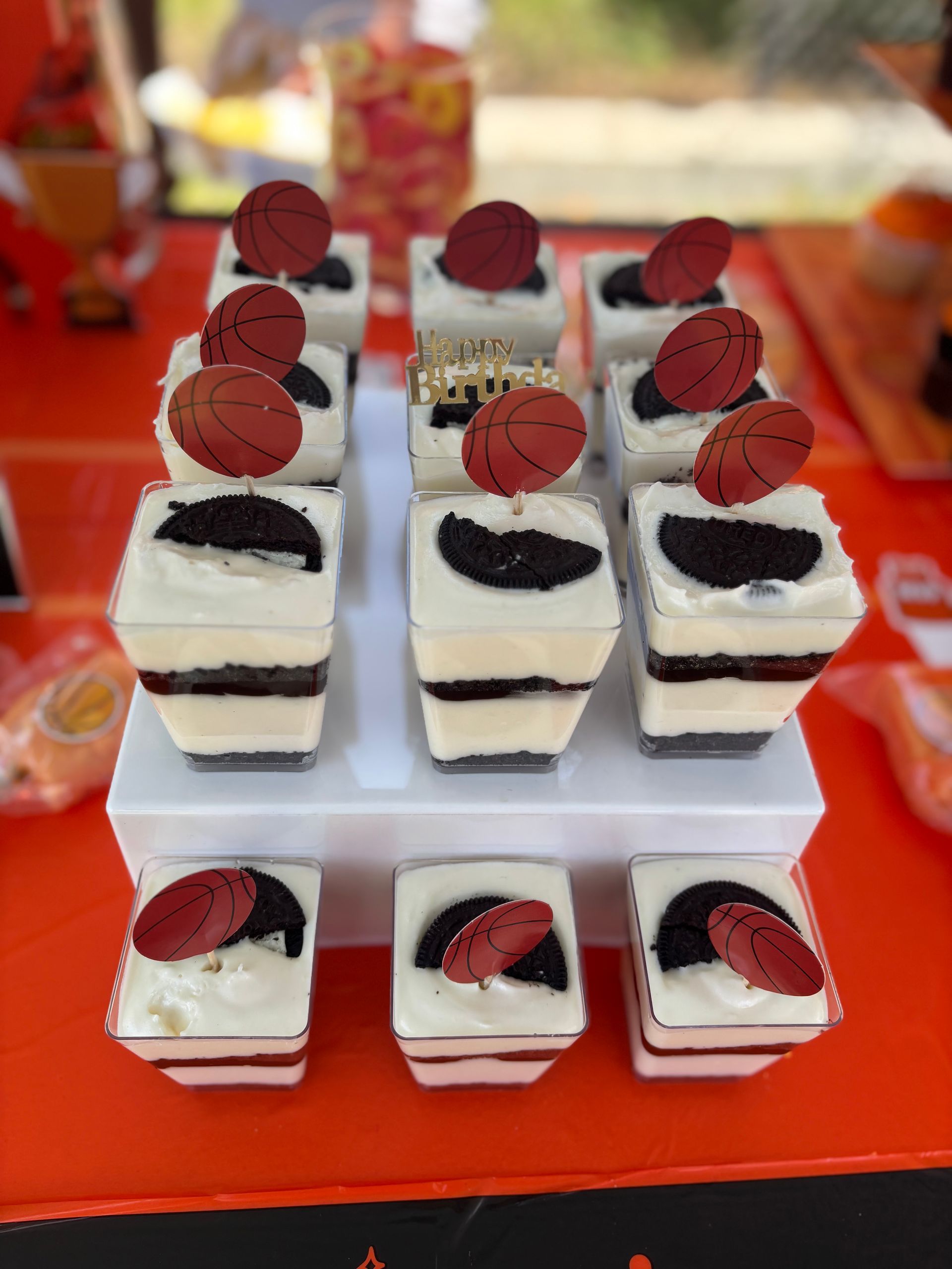 Strawberry crunch cheesecake shooters Oreo cheesecake shooters