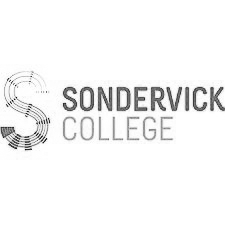 Een zwart-wit logo voor sondervick college.