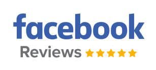 Facebook reviews with five golden stars.