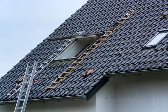 roof repair in progress
