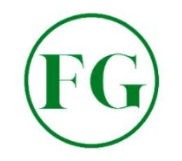 Green circle with the letters FG inside.