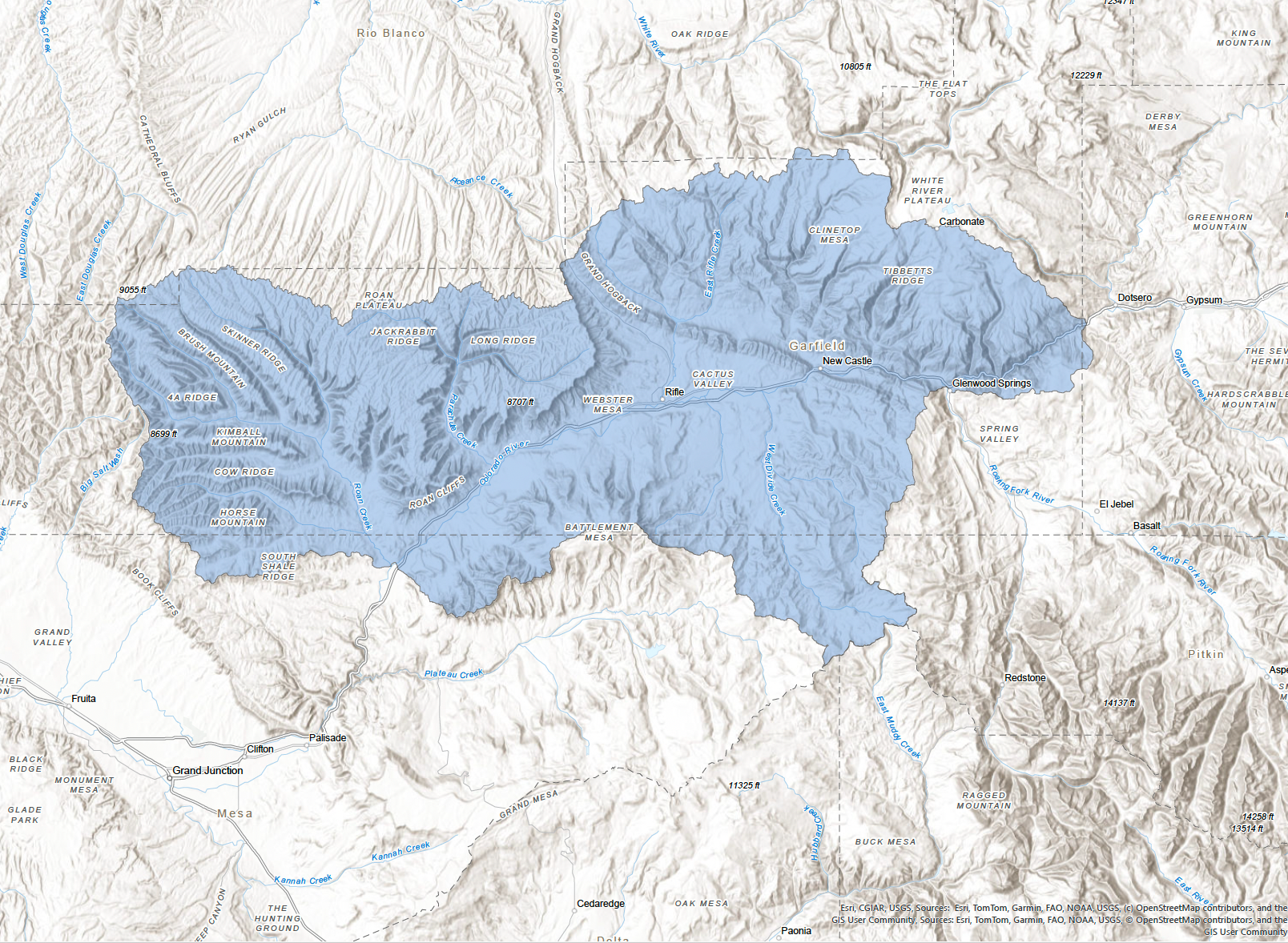 roaring fork valley map
