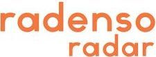 The word radar is written in orange letters on a white background.