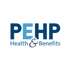 PHP Health & Benefits logo in blue and light blue on a white background