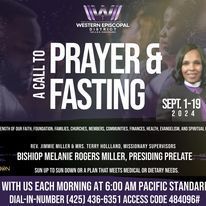 A poster for a call to prayer and fasting.