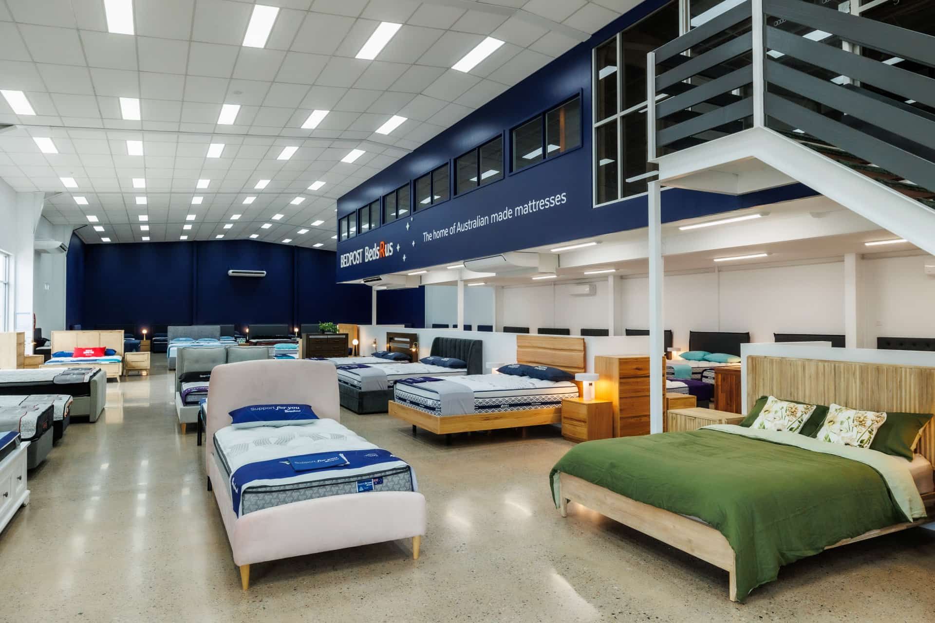 A Showroom With Single and Double Beds on Display — The Comfort Zone Darwin In Winnellie, NT