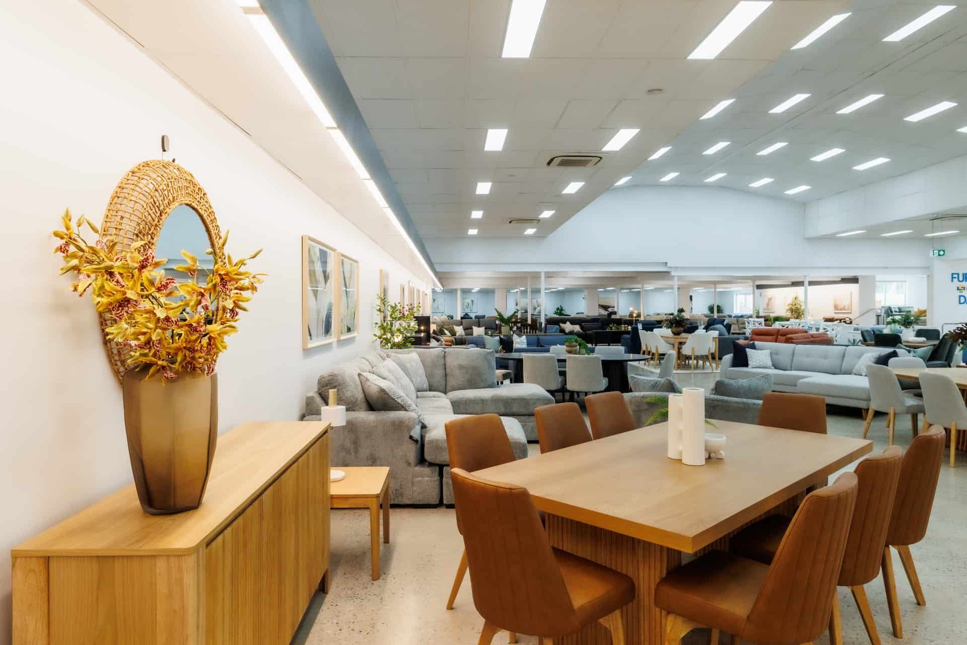 A Dining Room With a Table and Chairs in a Furniture Store — The Comfort Zone Darwin In Winnellie, NT