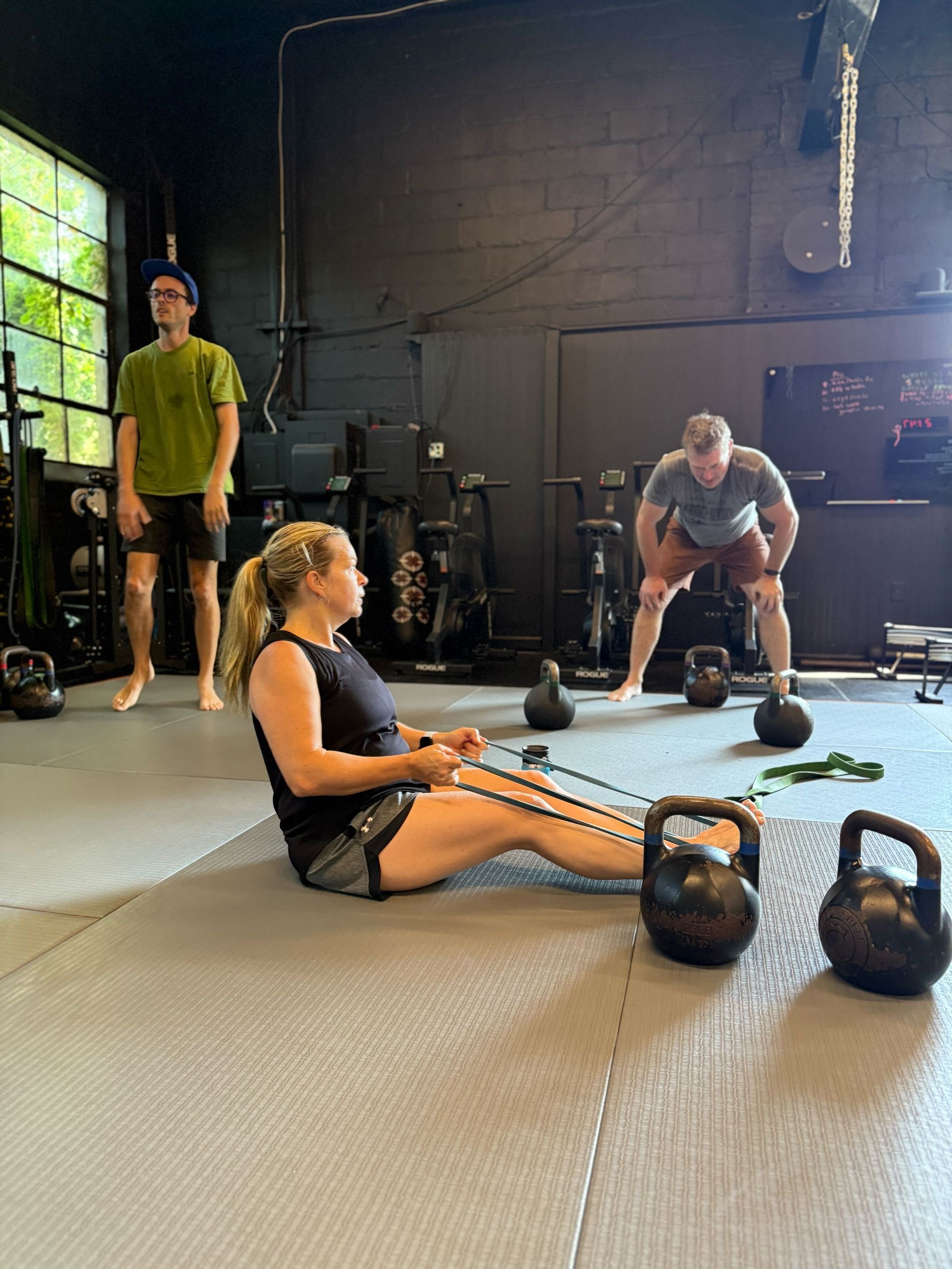 Members training in a coached small-group session at Soma MVMT in Maplewood, NJ, building strength and stamina.