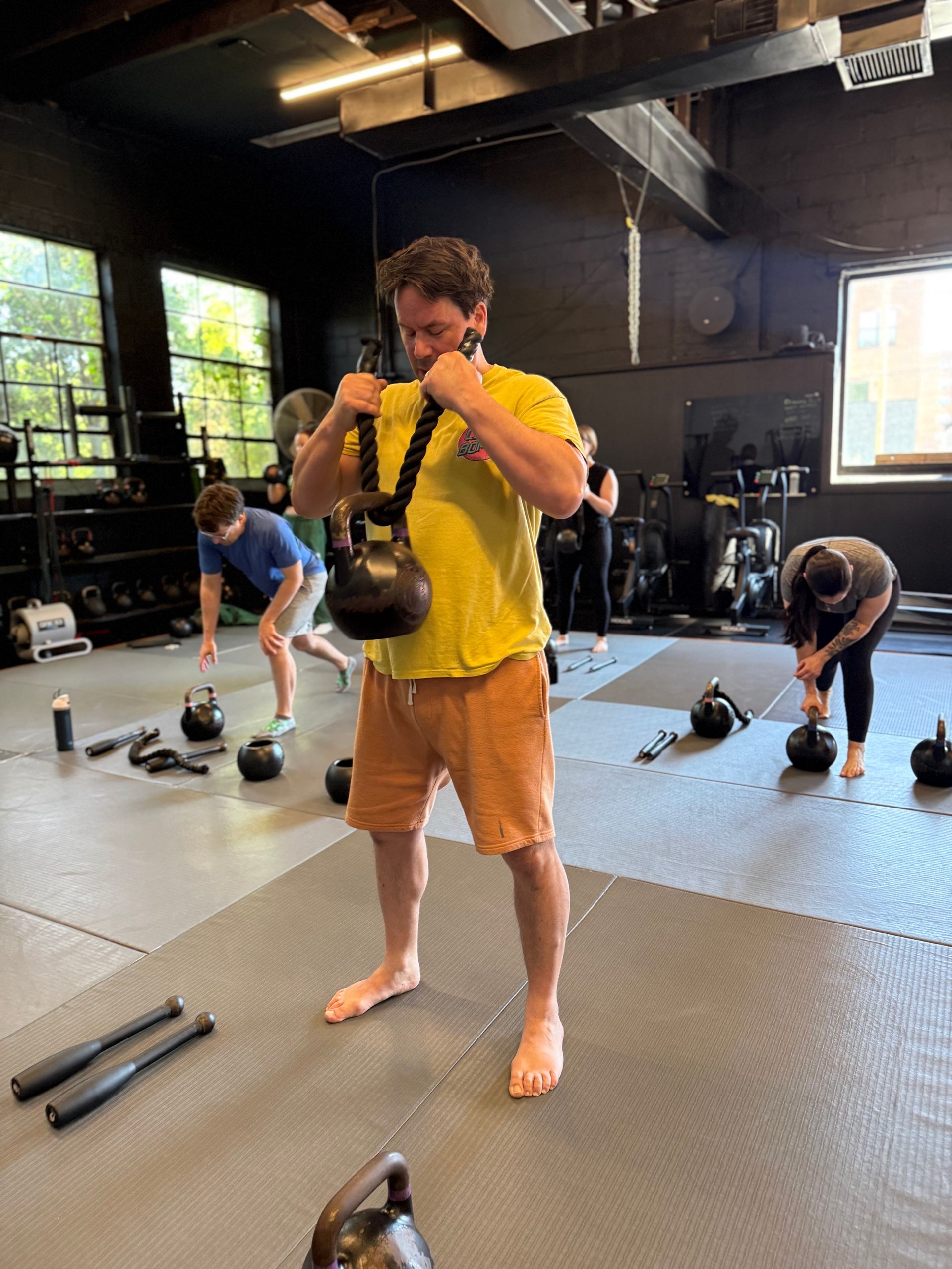 Group fitness class training at Soma MVMT in Maplewood, NJ, helping members release stress.