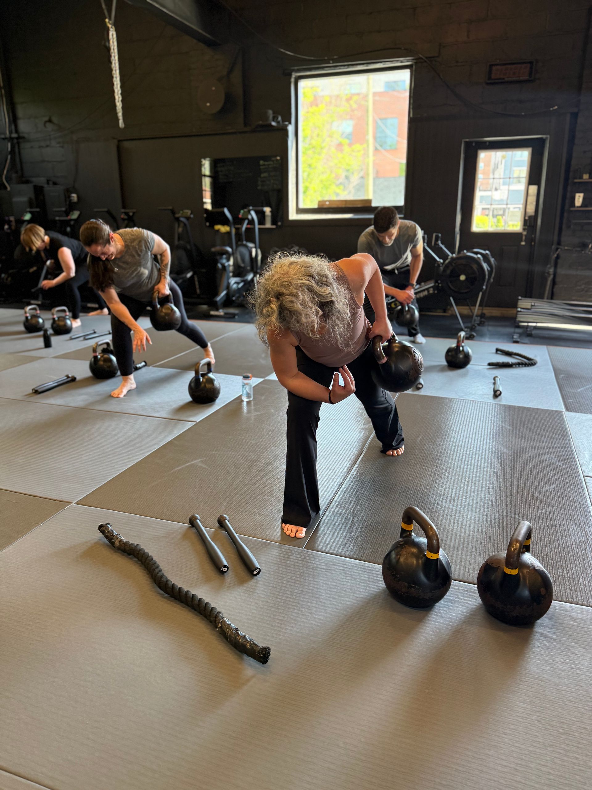 Group training session at Soma MVMT in Maplewood, NJ focused on strength and mobility.