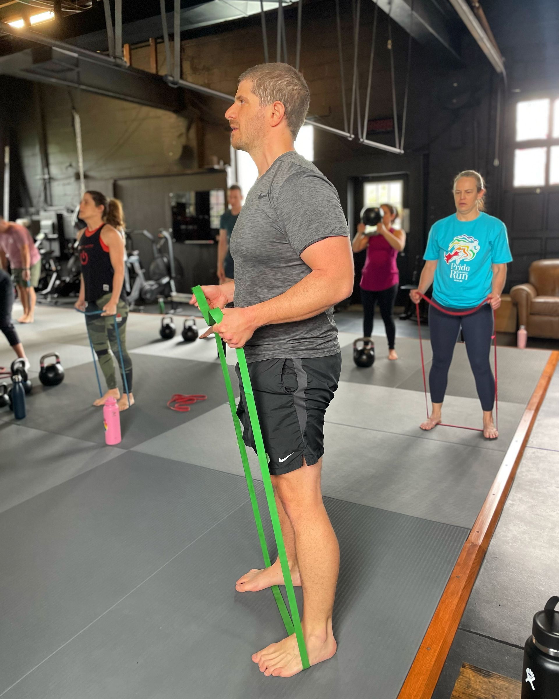 Group training session at Soma MVMT in Maplewood, NJ, with coached movements that build strength.