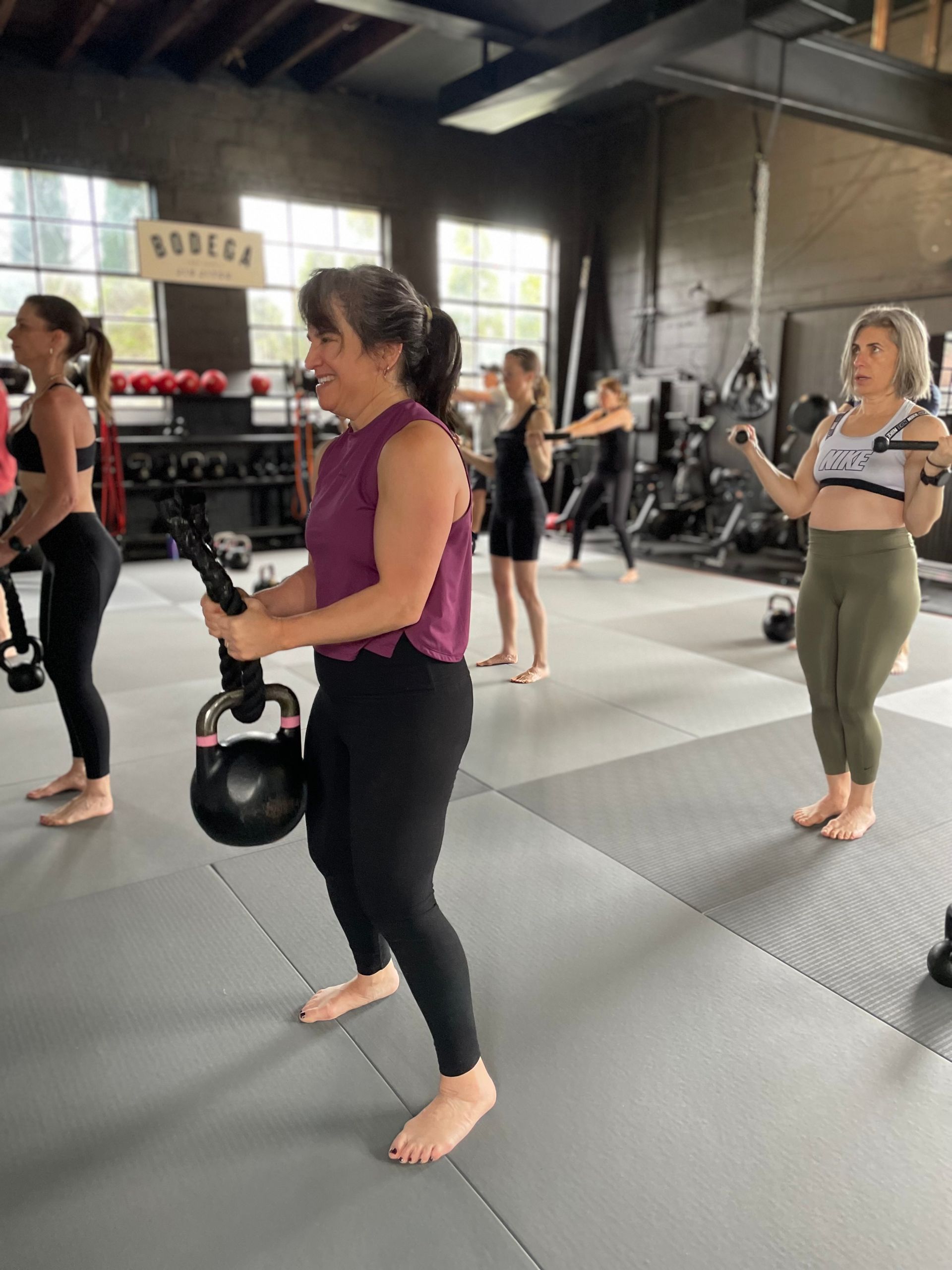 Small-group class training with coaching at Soma MVMT in Maplewood, NJ, building strength.