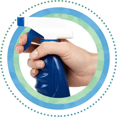 Hand holding a spray