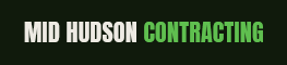 Mid Hudson Contracting logo featuring white and green text on a black background.