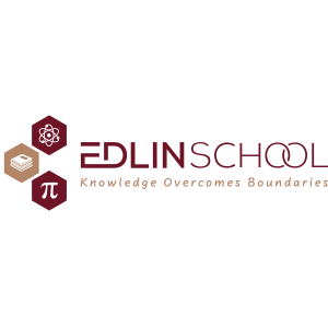 EDUNSCHOOL logo with maroon hexagon icons and the tagline “Knowledge Overcomes Boundaries”