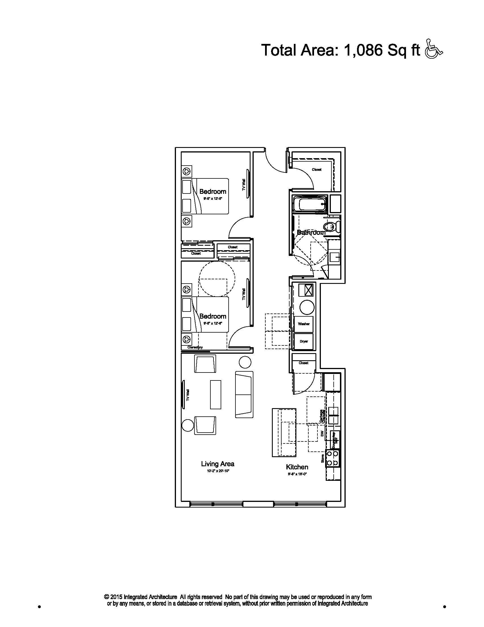Blurry black-and-white architectural floor plan with multiple room layouts and a total area label.