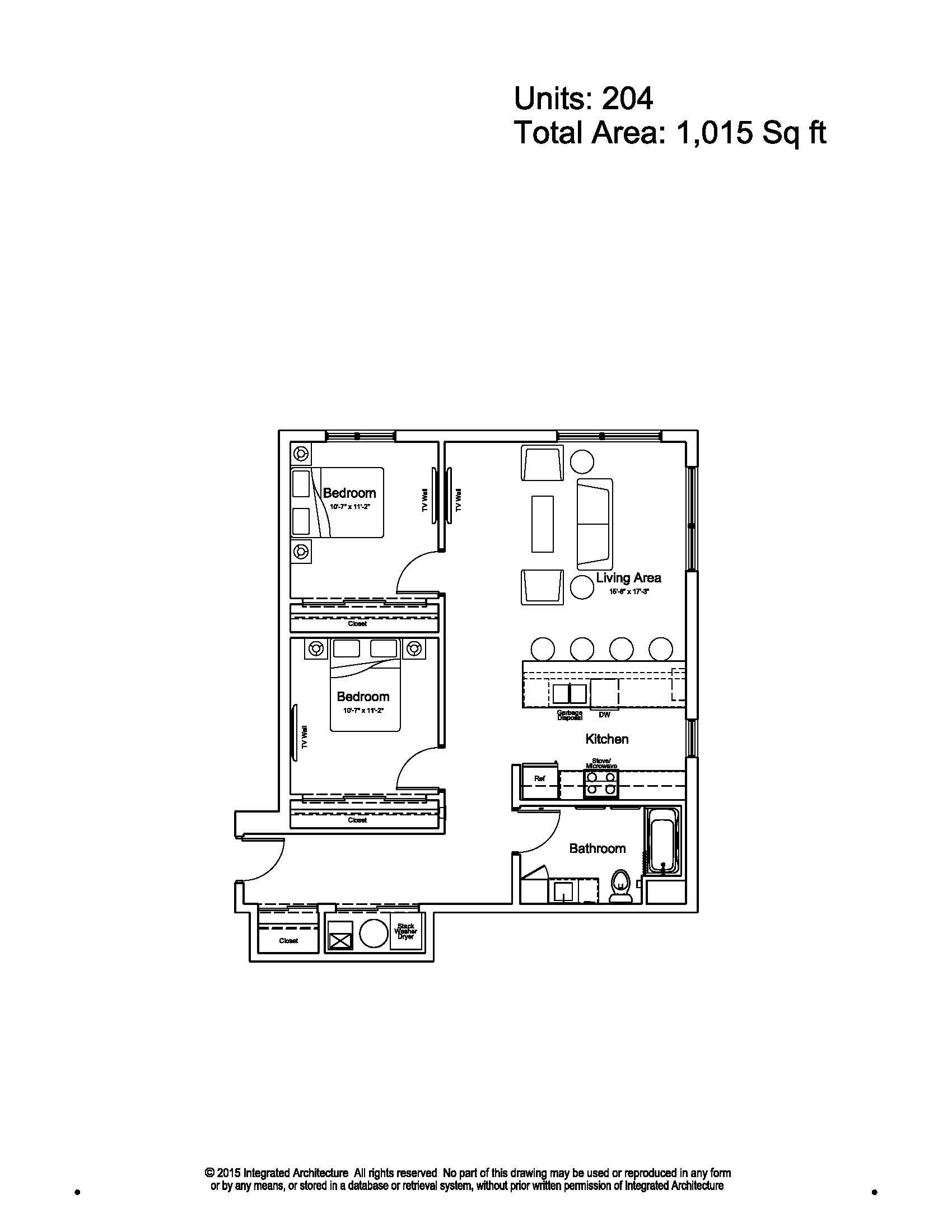 Black-and-white floor plan diagram with labeled rooms and “Total Area: 1,016 Sqft” at top.