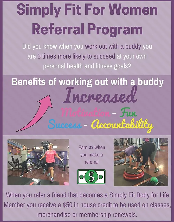 Referral Poster - Derry, NH - Simply Fit Fitness For Women