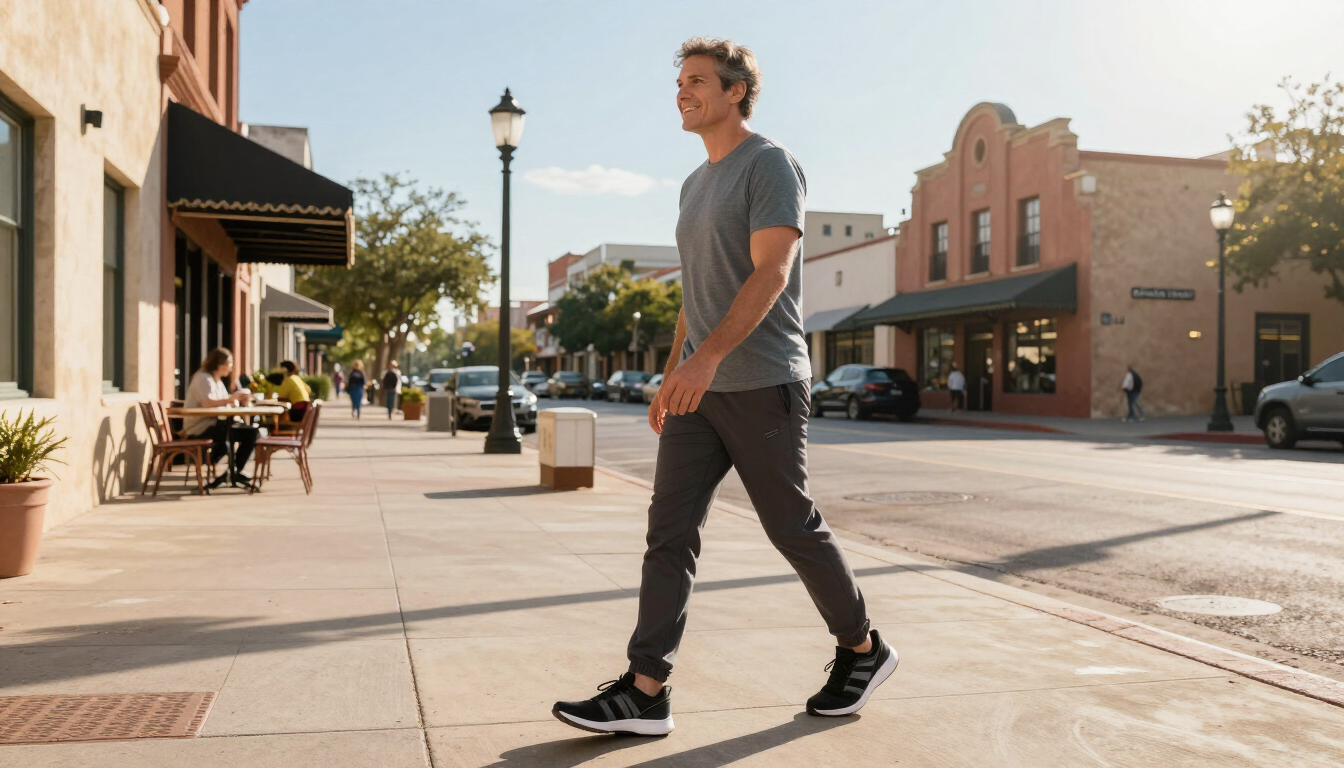 Person Walking Comfortably