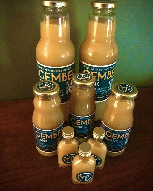 Gemberdrank etiketten