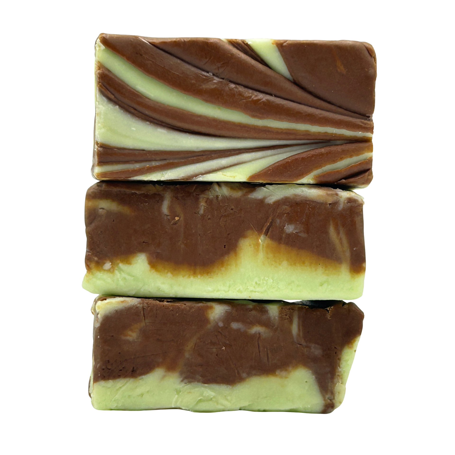 Choc mint swirl fudge