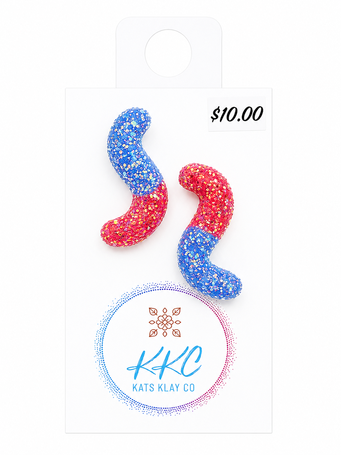 Sour Worm Stud Earrings